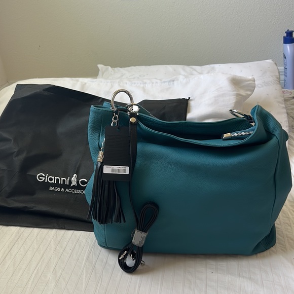 GIANNI CONTI X-LARGE LEATHER HANDBAG PURSE BRAND NEW - Picture 1 of 11